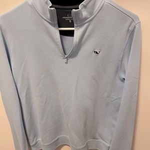 Vineyard Vines BOYS quarter zip Pullover Pale Blue